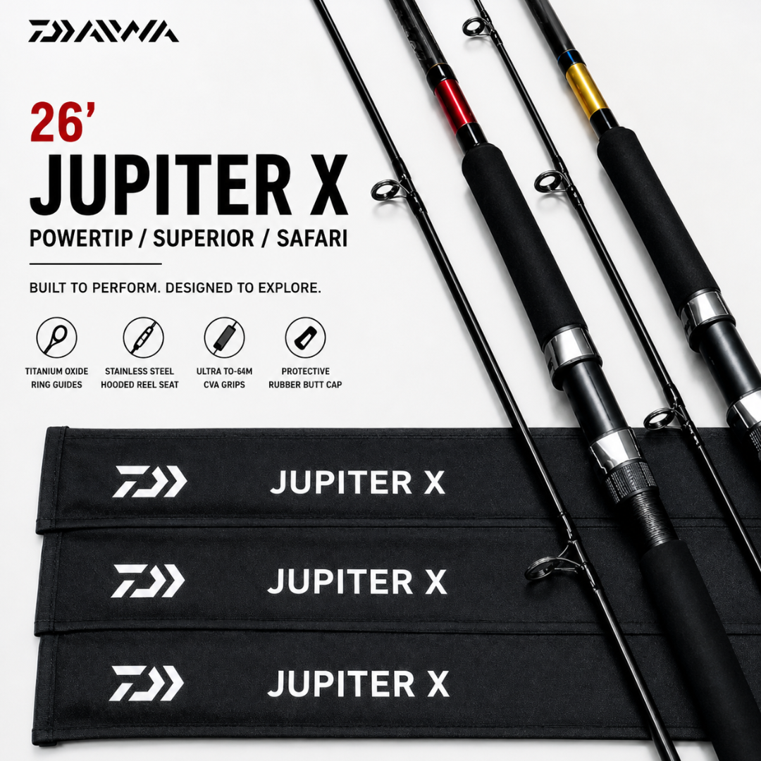 Daiwa 26 ' JUPITER X SAFARI/ POWERTIP/ SUPERIOR Series Spinning Rod