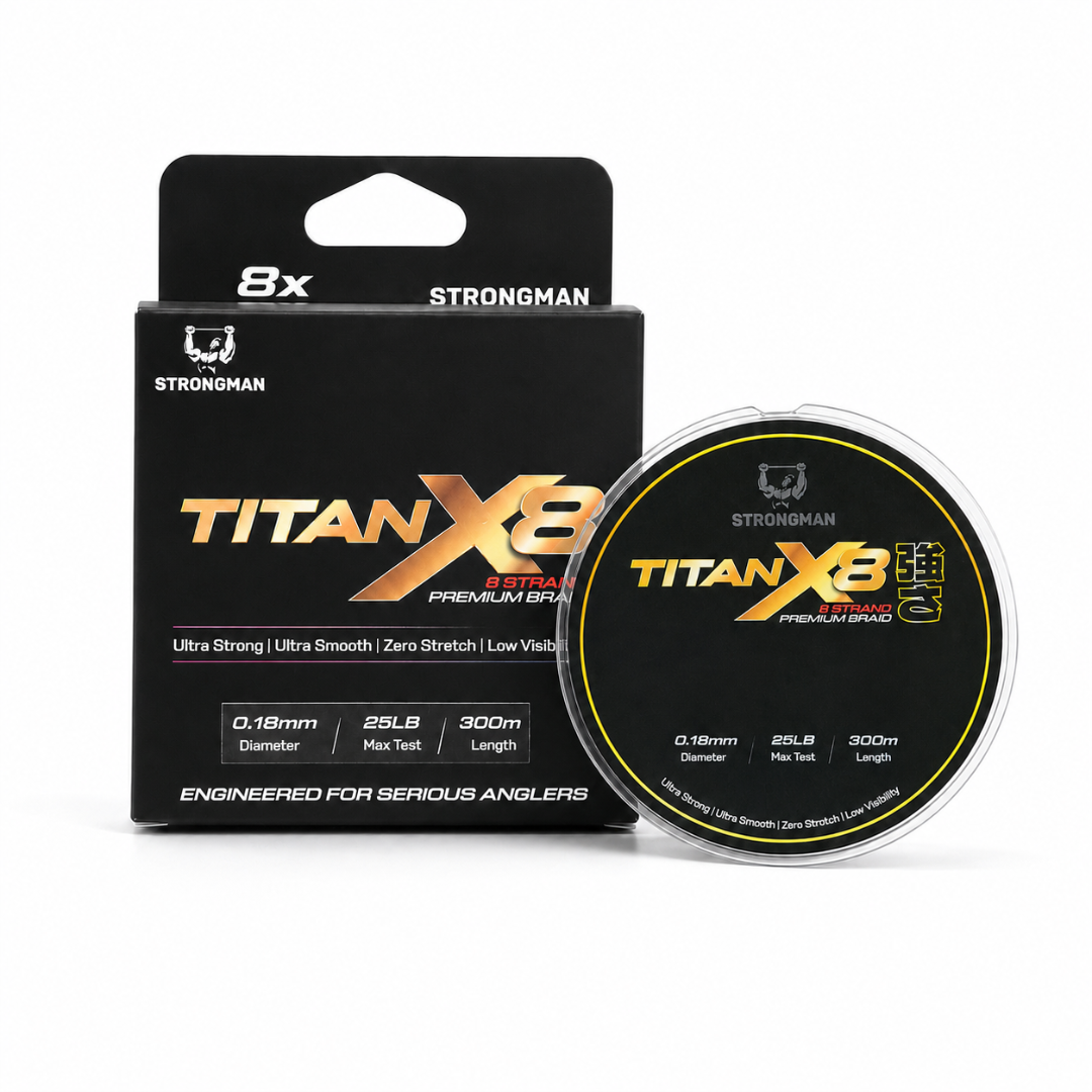 Strongman TITAN X8 Premium Braided Line | 25lb-40lb | 100m-300m