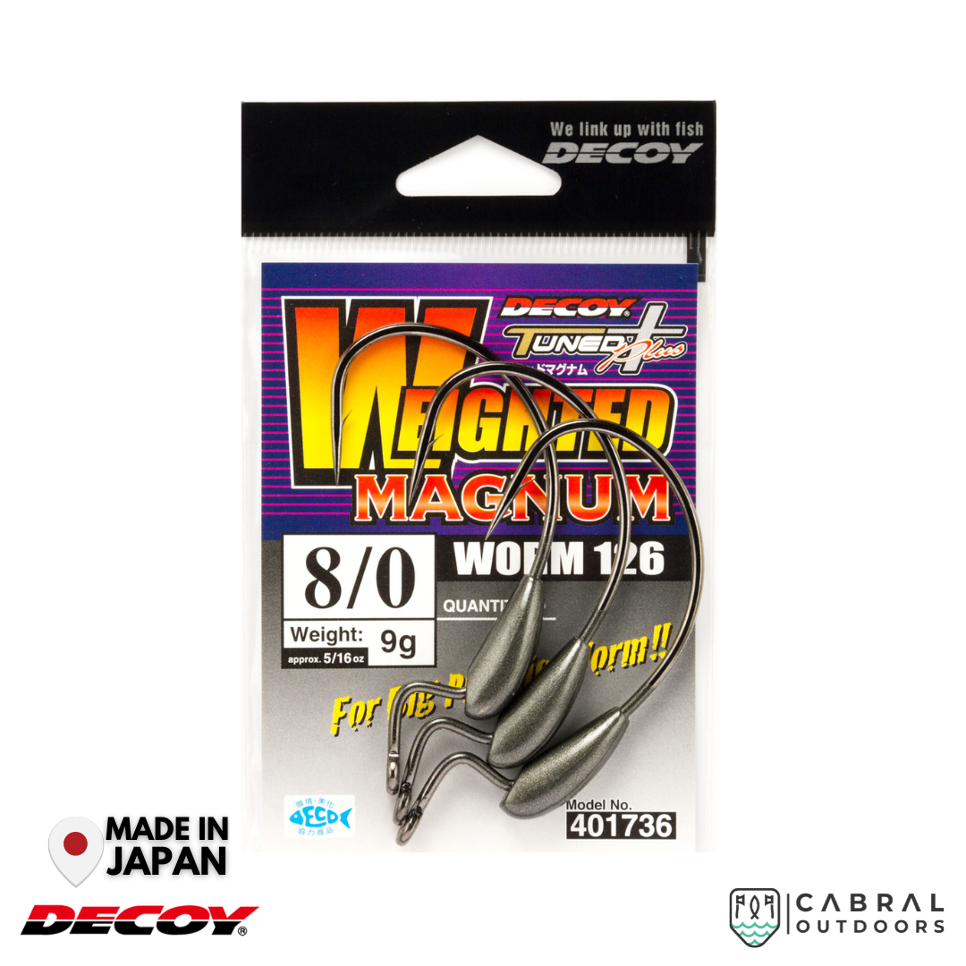 Decoy Worm-126 Weighted Magnum Hook | #6/0-#10/0 Worm hook Decoy Cabral Outdoors