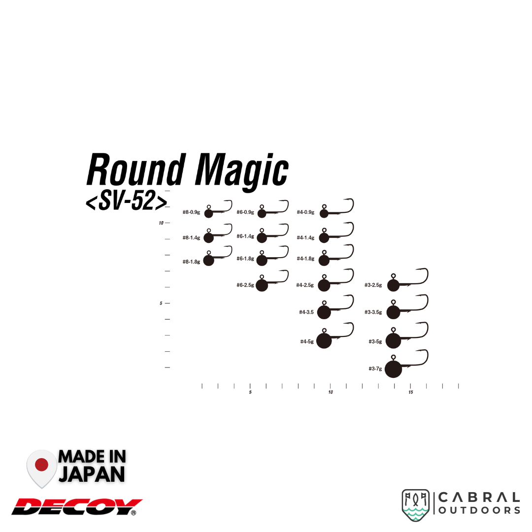 Decoy SV-52 Round Magic Jighead | #6-#4 | 2.5g-5g Jig Head Decoy Cabral Outdoors