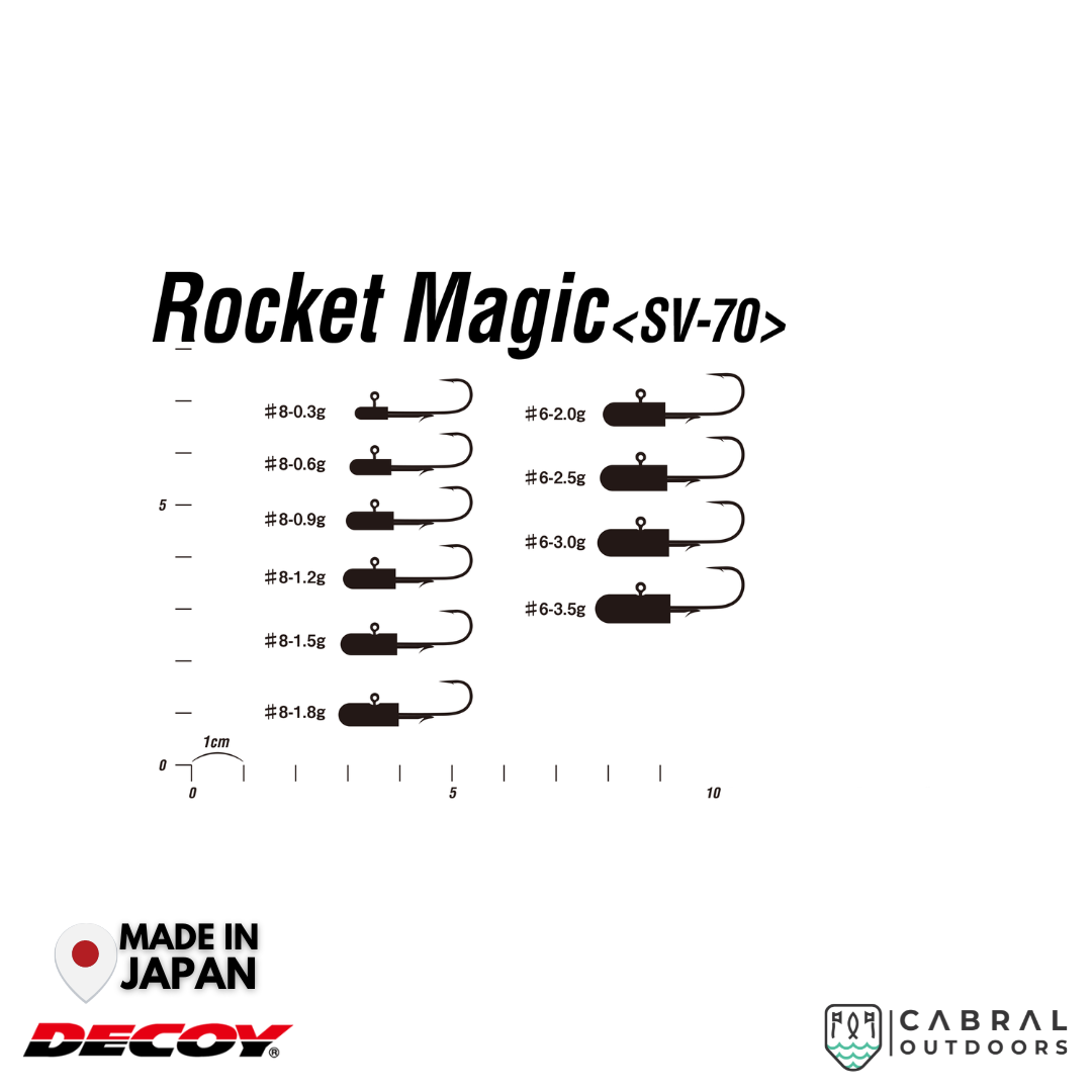 Decoy SV-70 Rocket Magic Jighead | #8-#6 | 1.8g-3.5g Jig Head Decoy Cabral Outdoors