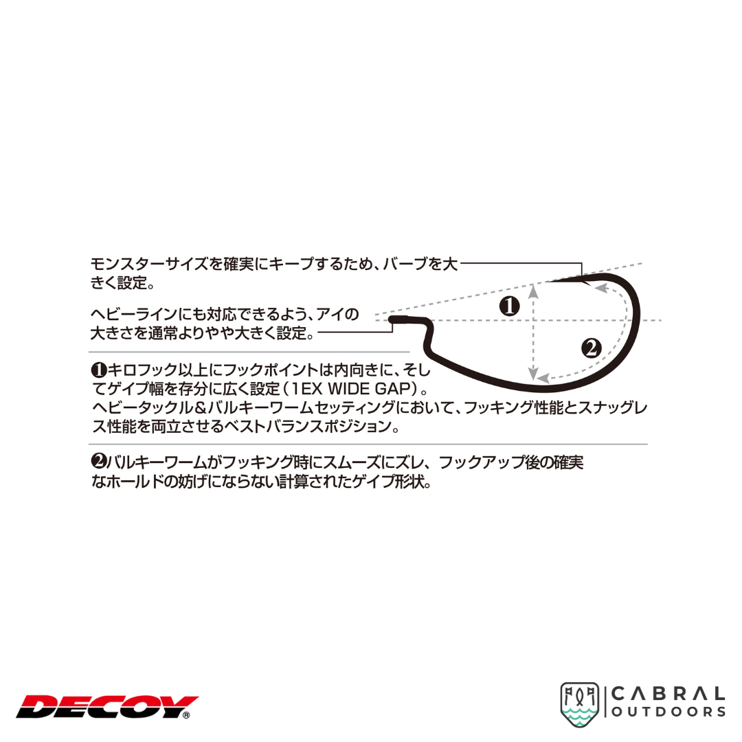Decoy Worm-13S Rock Fish Limited Hook | #1-#4/0 Worm hook Decoy Cabral Outdoors