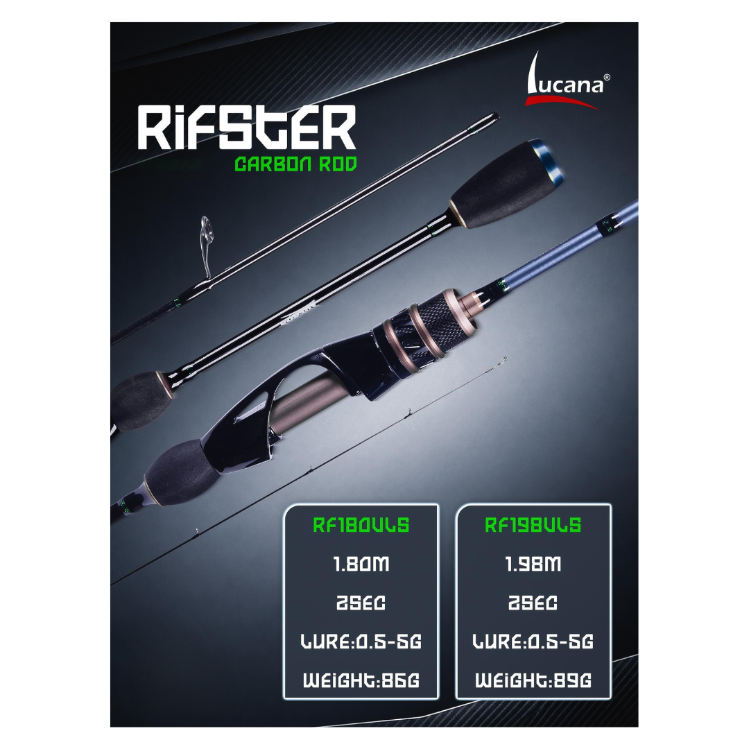 Lucana Rifster 6ft-6.6ft Ultra Light Spinning Rod Spinning Rods Lucana Cabral Outdoors