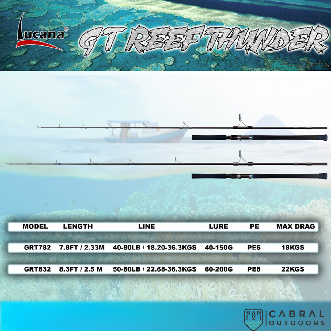 Lucana GT Reef Thunder 7.8ft-8.3ft Offshore Popping Rod Popping Rod Lucana Cabral Outdoors