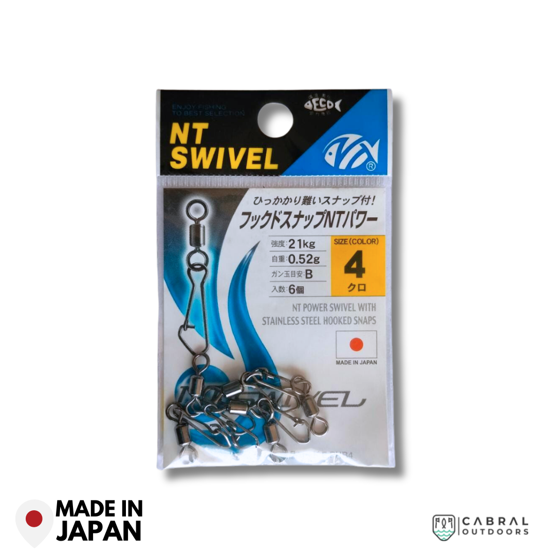 NT Power Swivel with Stainless Steel Hooked Snaps | Size: 1-1/0 Snap and Swivel NT Swivel Cabral Outdoors