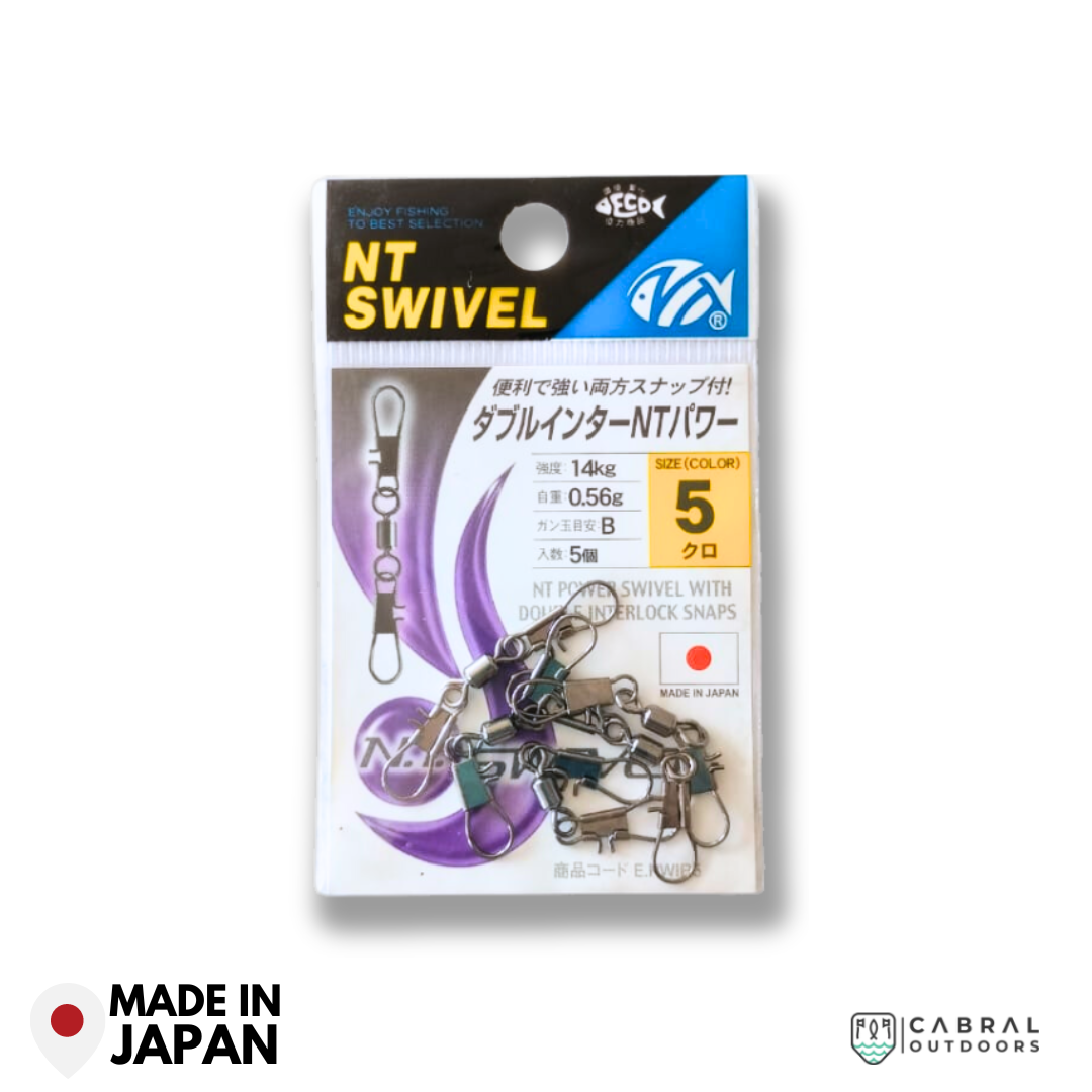 NT Power Swivel with Double Interlock Snaps | Size: 2-5 Snap and Swivel NT Swivel Cabral Outdoors