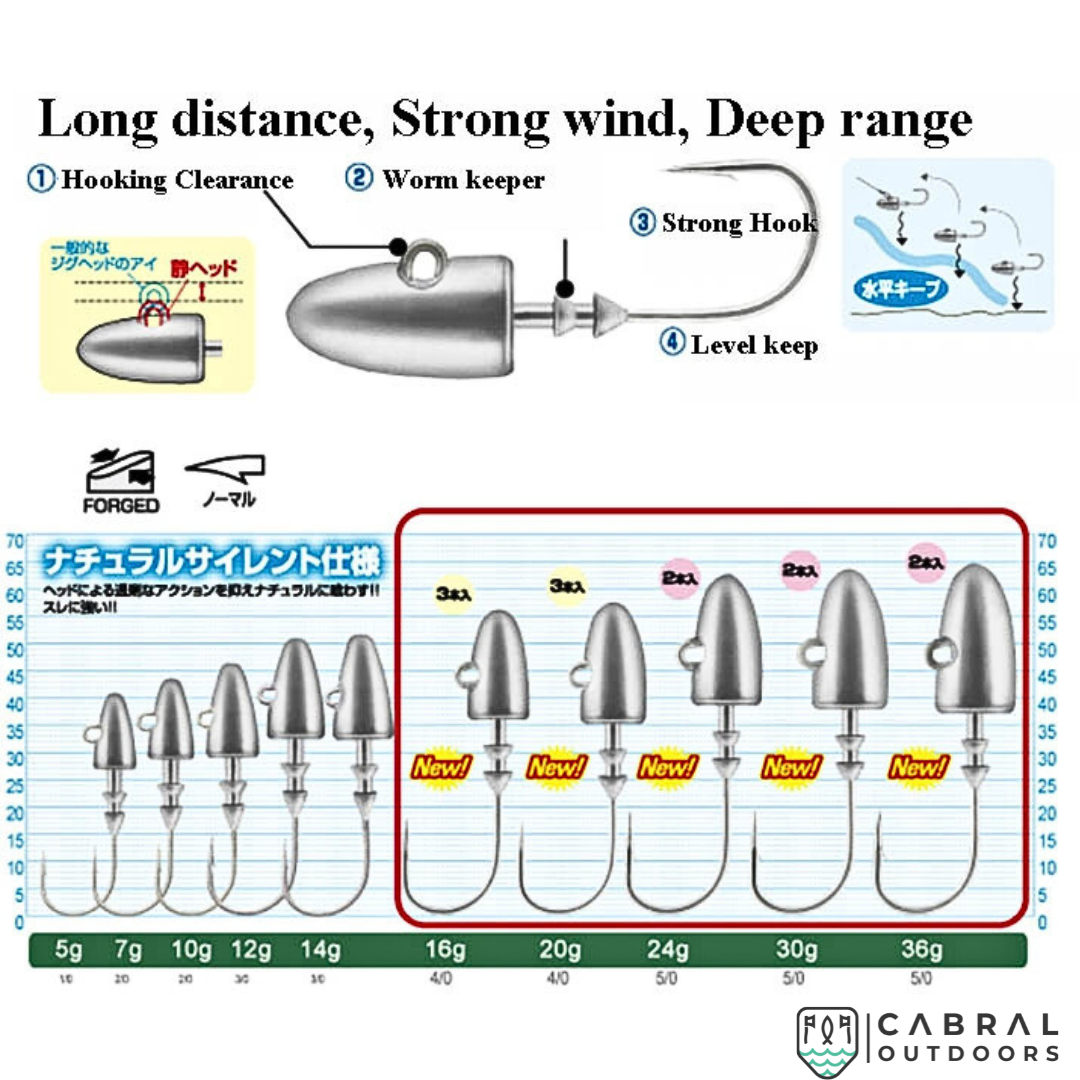 Owner Cultiva JH-61 Shizuka Jig Head | Weight:12g-30g Jig Head Owner Cabral Outdoors