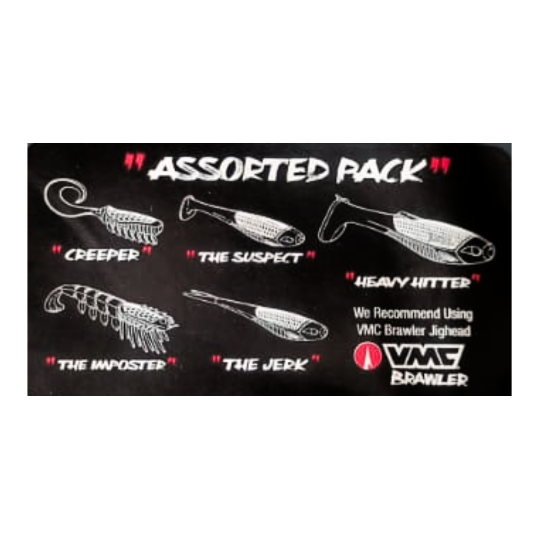 Rapala CrushCity Assorted Pack Soft Plastic Lure | 6 Pcs Per Pack
