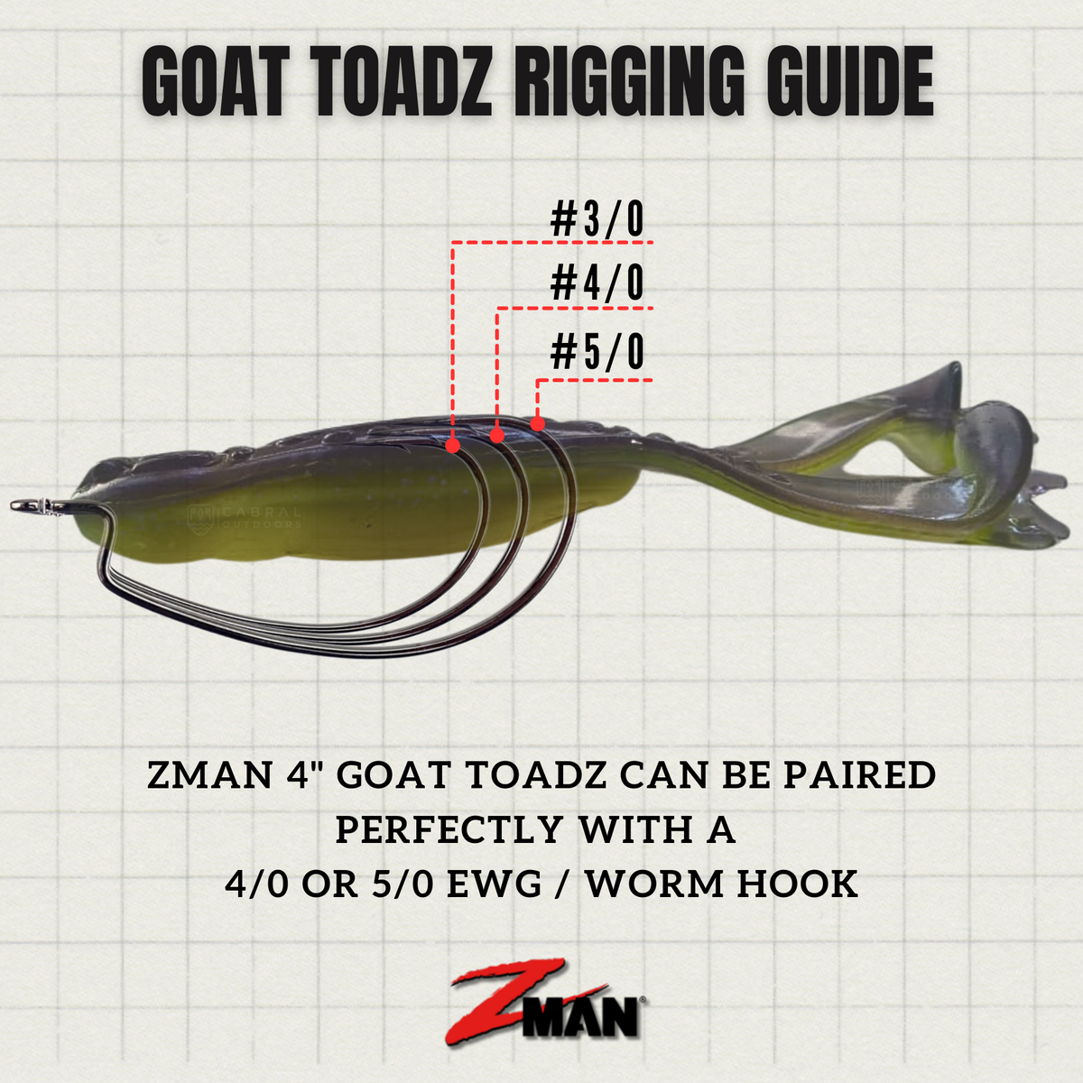 Zman Goat ToadZ™ 10X Tough ElaZtech® 4inch/10cm | Pack of 3pcs Craws Zman Cabral Outdoors