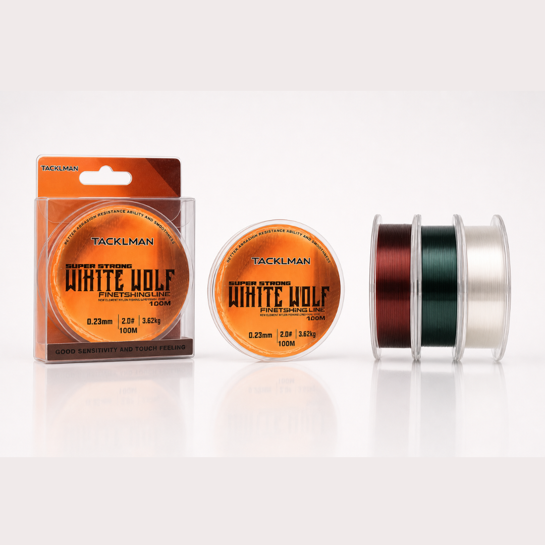 Tacklman White Wolf Monofilament Line | 0.20mm -0.43mm | 100m