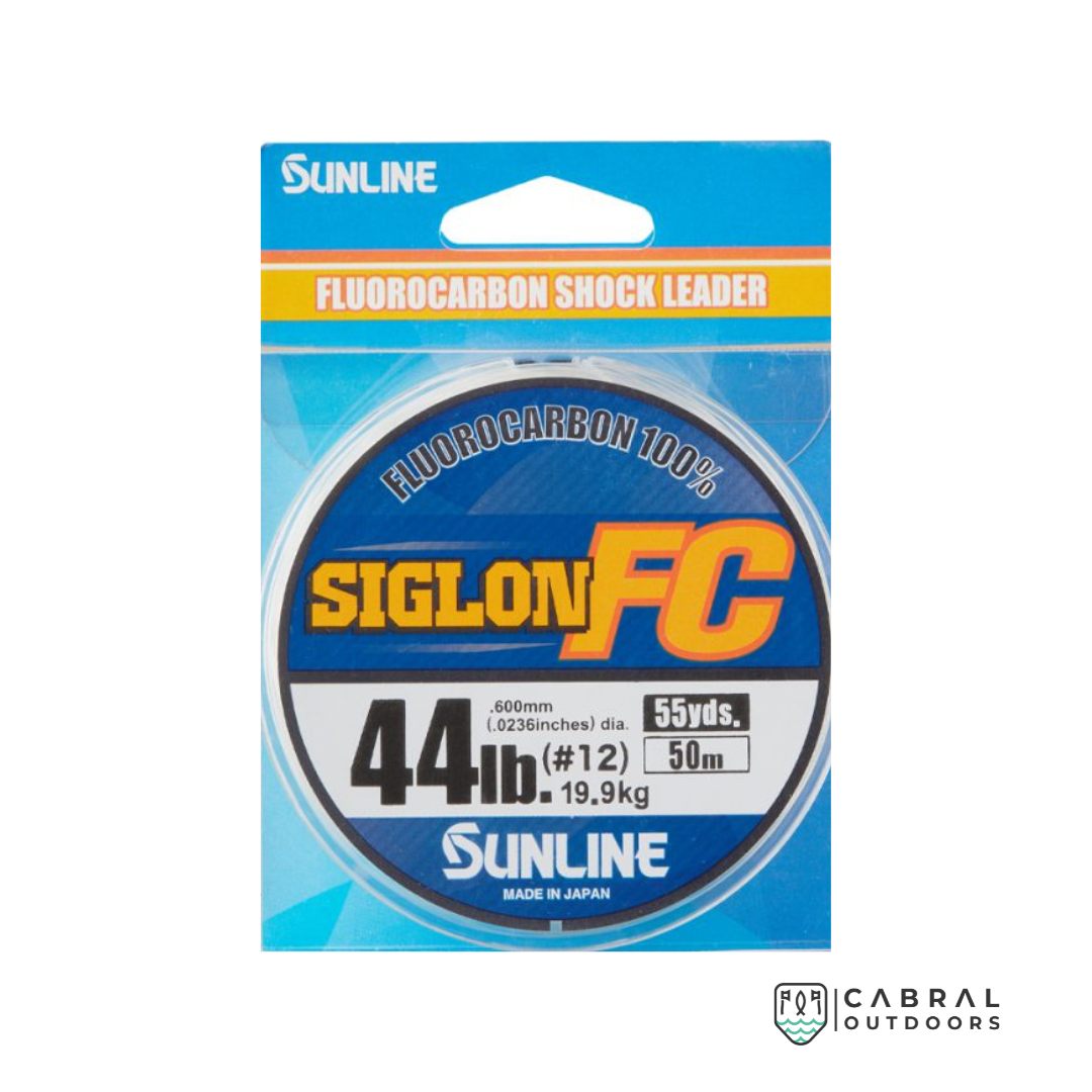Sunline Siglon Fluorocarbon Shock Leader| 38 - 44lb | 50m Fluorocarbon Leader Sunline Cabral Outdoors