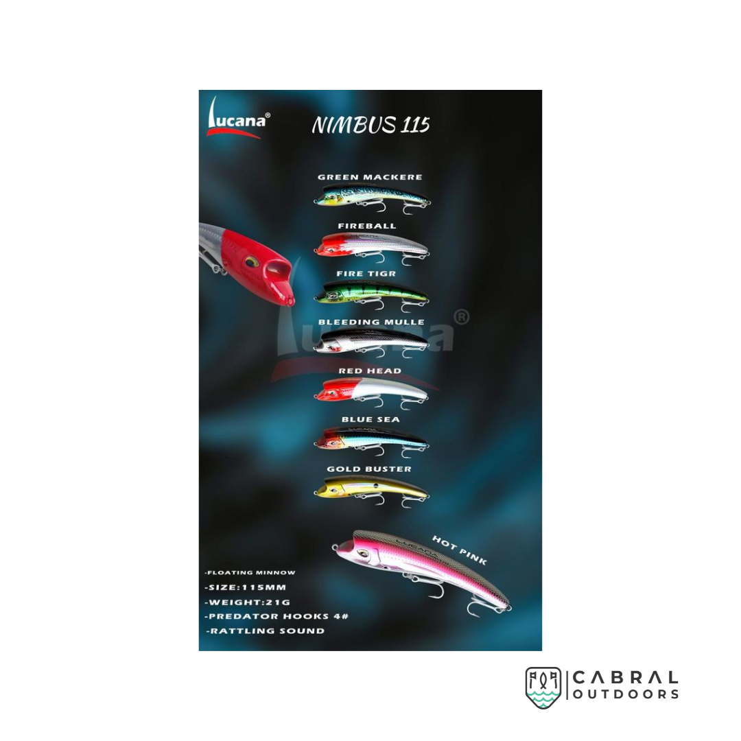 Lucana Nimbus 115mm Lure | 21g Hard Lure Lucana Cabral Outdoors
