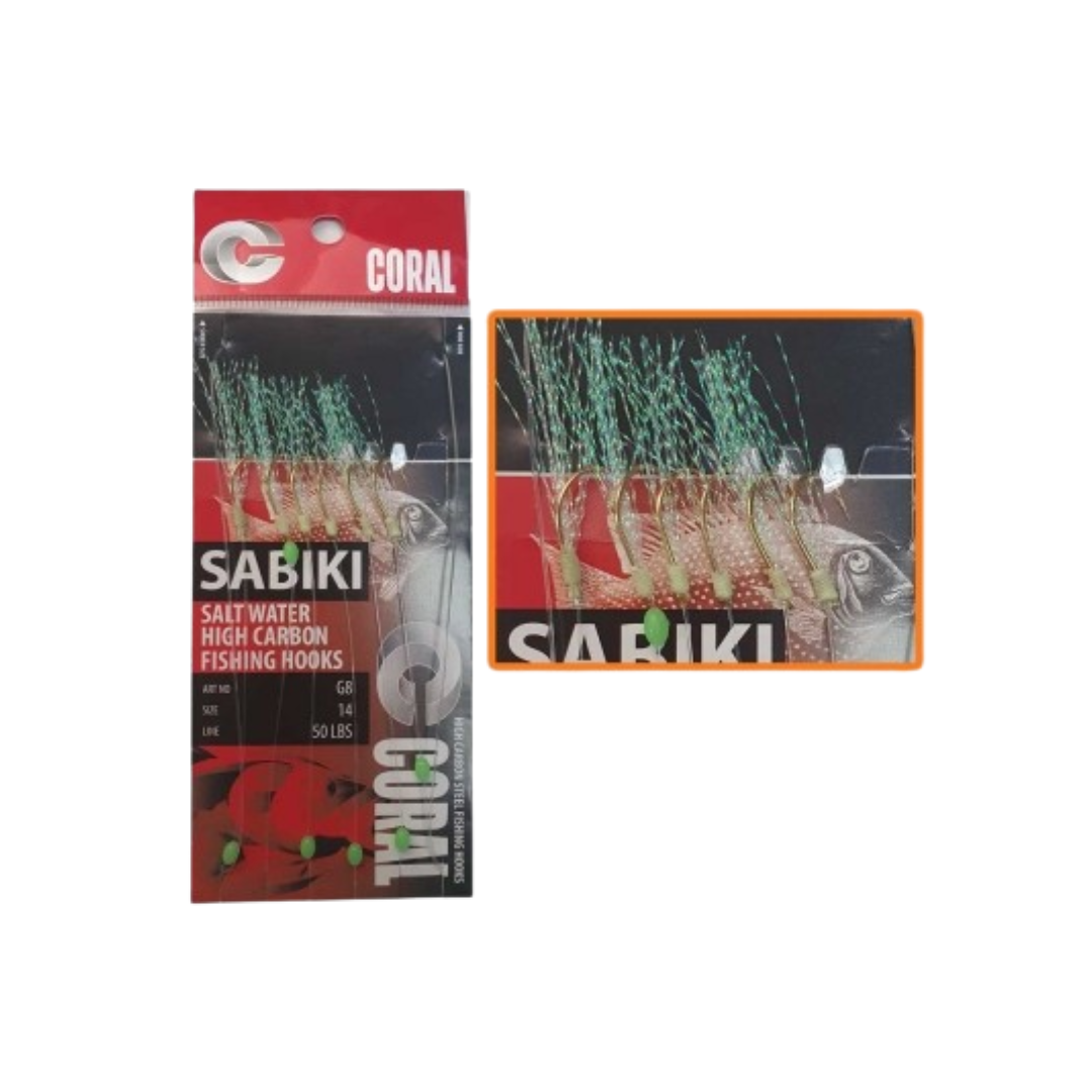 CORAL Salt Water Sabiki Hooks Sabiki Coral Cabral Outdoors