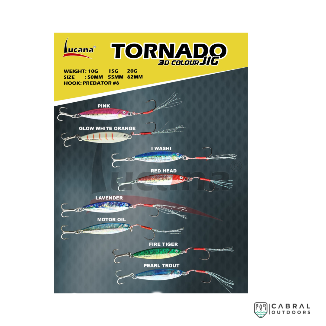 Lucana Tornado 3D Jig 10g-20g Jigs Lucana Cabral Outdoors