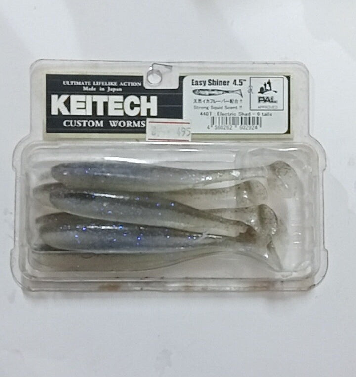 (Stock Clearance) Keitech Easy Shiner 4.5 inch Custom Worms | 6 Tails per pack