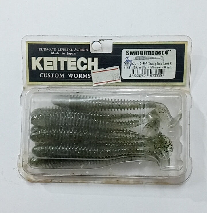 (Stock Clearance) Keitech Swing Impact 4 inch Custom Worms | 8 Tails per pack