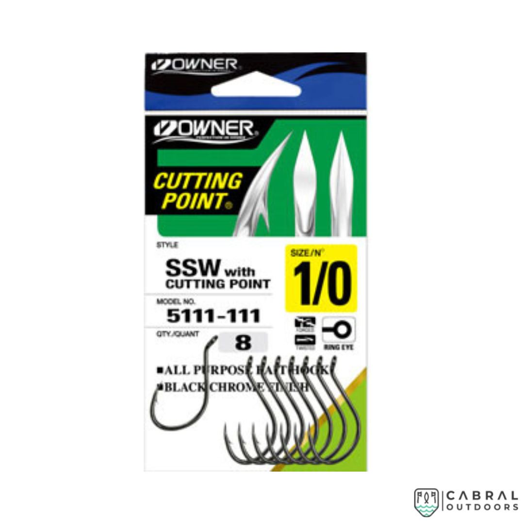Owner 5111 SSW Cutting Point All Purpose Bait Hook | Size: 1-3/0 Hooks Owner Cabral Outdoors