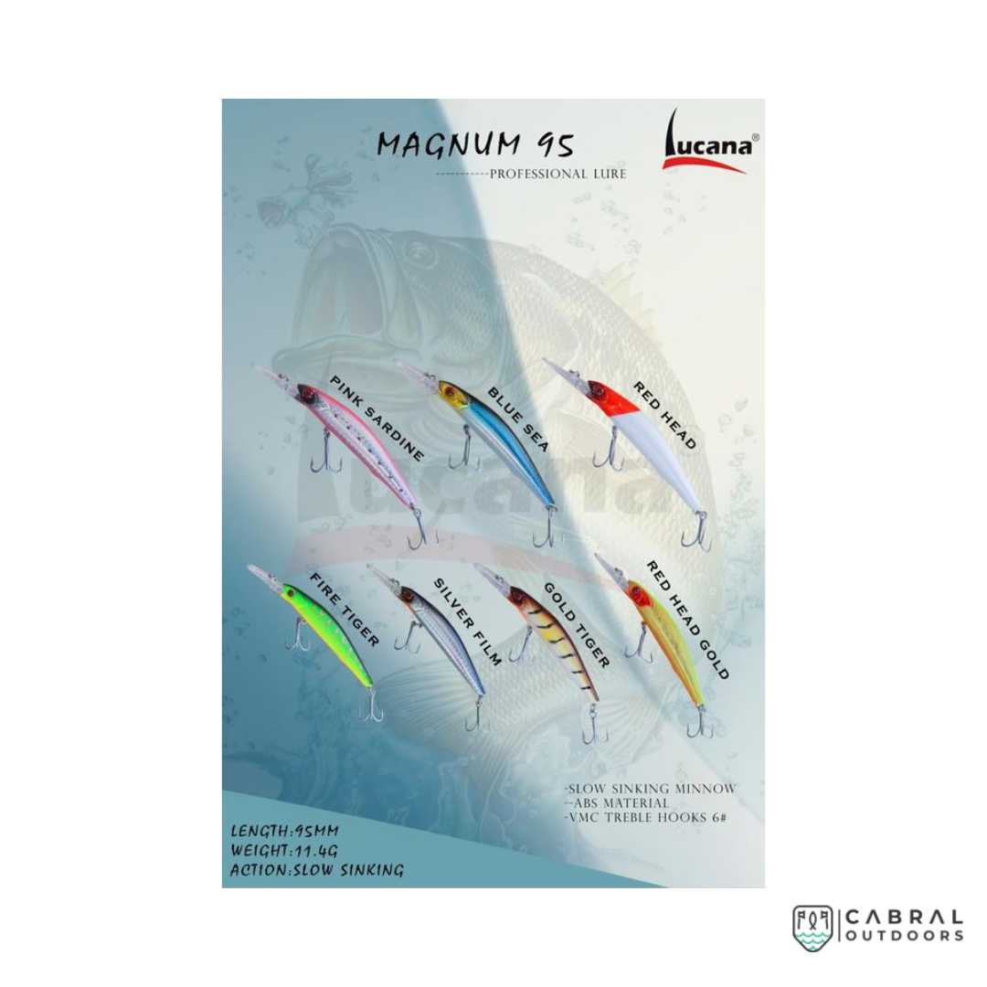Lucana Magnum 95 | Size: 9.5cm | 11.4g Jerk Baits Lucana Cabral Outdoors