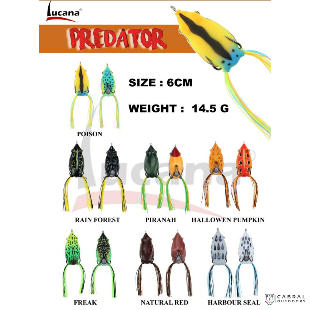 Lucana Predator Frog Lure 6cm | 14.5g Hollow Body Frog Lucana Cabral Outdoors
