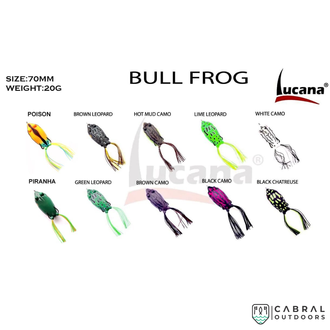 Lucana Bull Frog Lure 7cm | 20g Hollow Body Frog Lucana Cabral Outdoors