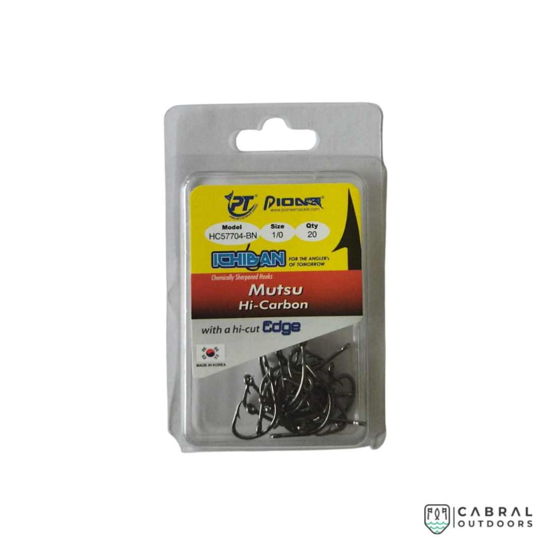 Pioneer Ichiban Mutsu Hi-Cut Edge Hooks | Size: 1/0-5/0 Hooks Pioneer Cabral Outdoors Pioneer Ichiban Live-Bait Hi-Cut Edge Hooks | Size: 1/0-7/0