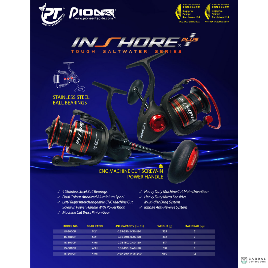 Pioneer Inshore Plus IS4000P-IS8000P Spinning Reel Spinning Reels Pioneer Cabral Outdoors