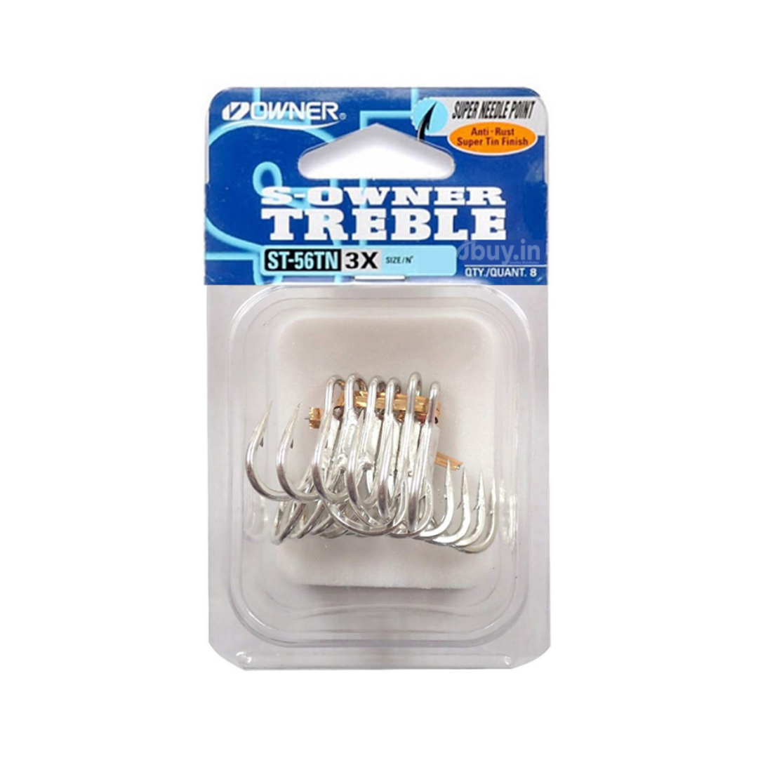 Owner ST-56TN 3X S-Owner Treble Hooks | Size : 3/0-6 Treble Hooks Owner Cabral Outdoors