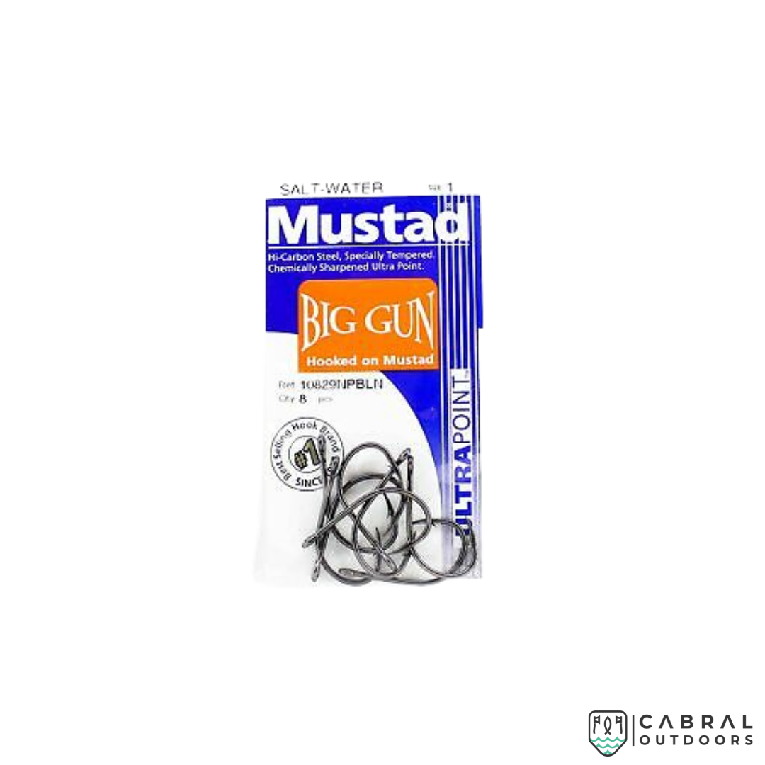 Mustad 10829NP Big Gun Fishing Hook -Black Nickel Hooks Mustad Cabral Outdoors