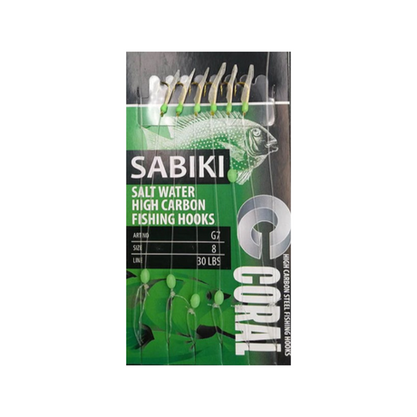 CORAL Salt Water Sabiki Hooks (Green)  Sabiki  Coral  Cabral Outdoors  