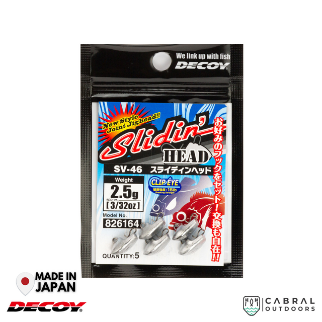 Decoy SV-46 Sliding Head | 2g-5g  Jig Head  Decoy  Cabral Outdoors  
