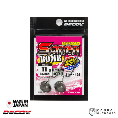 Decoy VJ-78 Switch Bomb Jighead | #1/0-#3/0 | 5g-14g  Jig Head  Decoy  Cabral Outdoors  