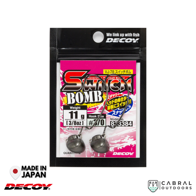 Decoy VJ-78 Switch Bomb Jighead | #1/0-#3/0 | 5g-14g  Jig Head  Decoy  Cabral Outdoors  