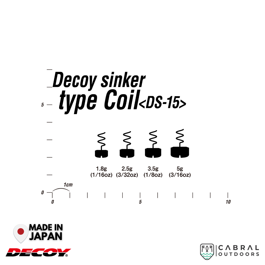 Decoy DS-15 Sinker Type Coil | 2.5g-5g  sinker  Decoy  Cabral Outdoors  
