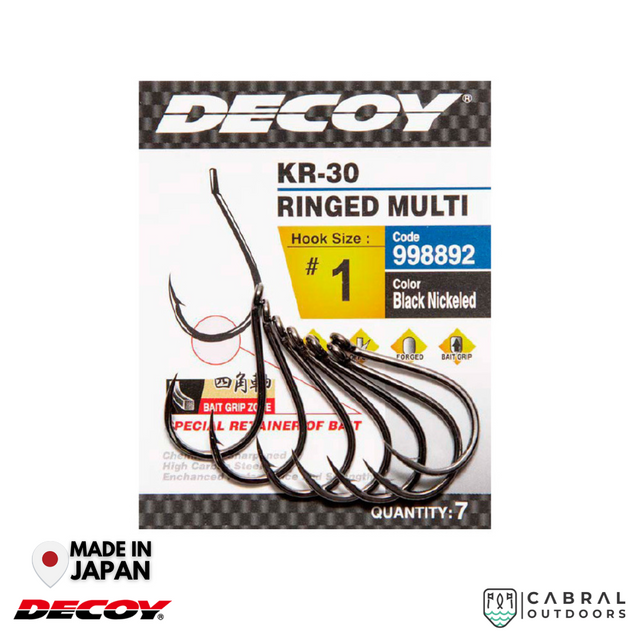 Decoy KR-30 Ringed Multi Hook | #9-#3/0  Worm hook  Decoy  Cabral Outdoors  