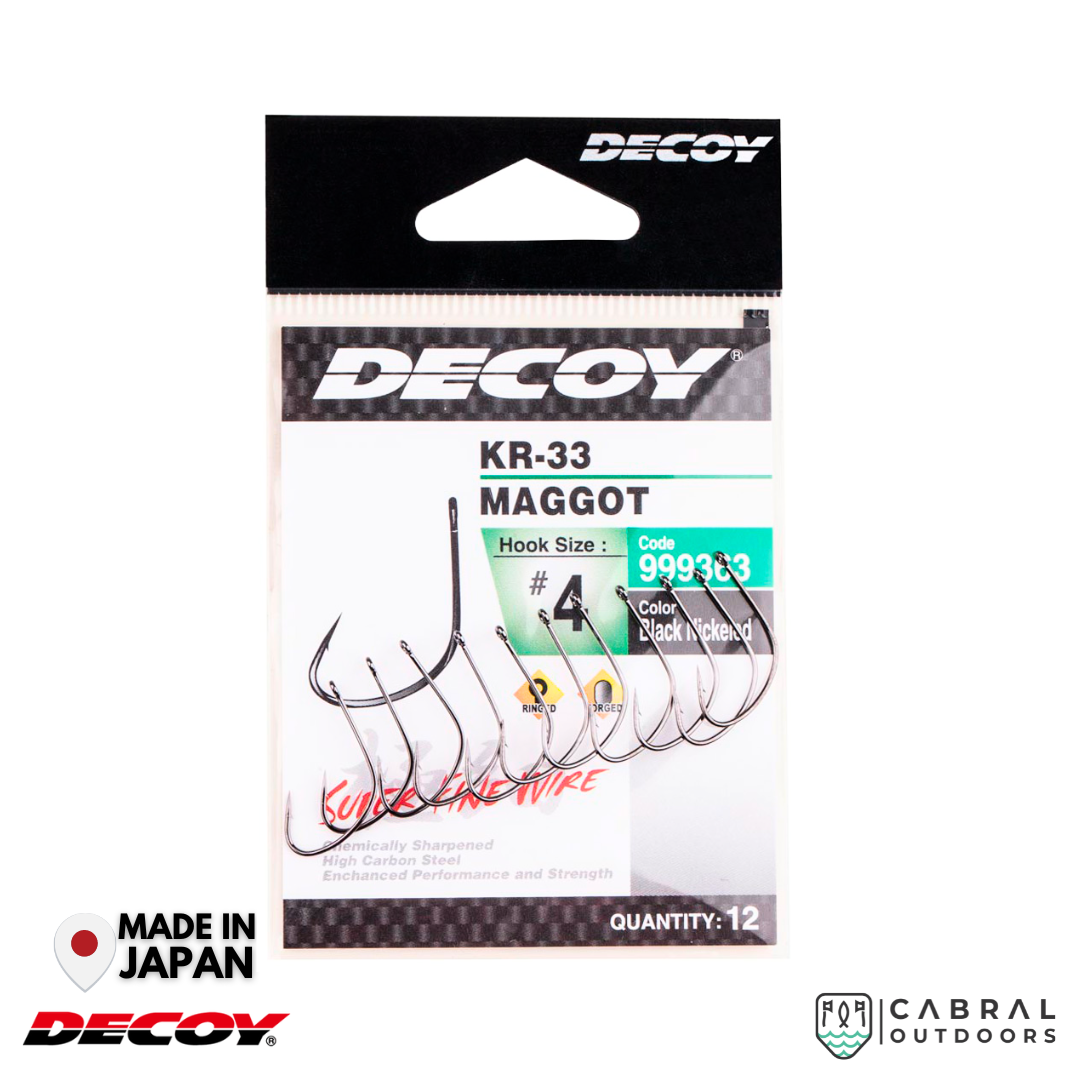Decoy KR-33 Maggot Hook | #16-#4  Worm hook  Decoy  Cabral Outdoors  
