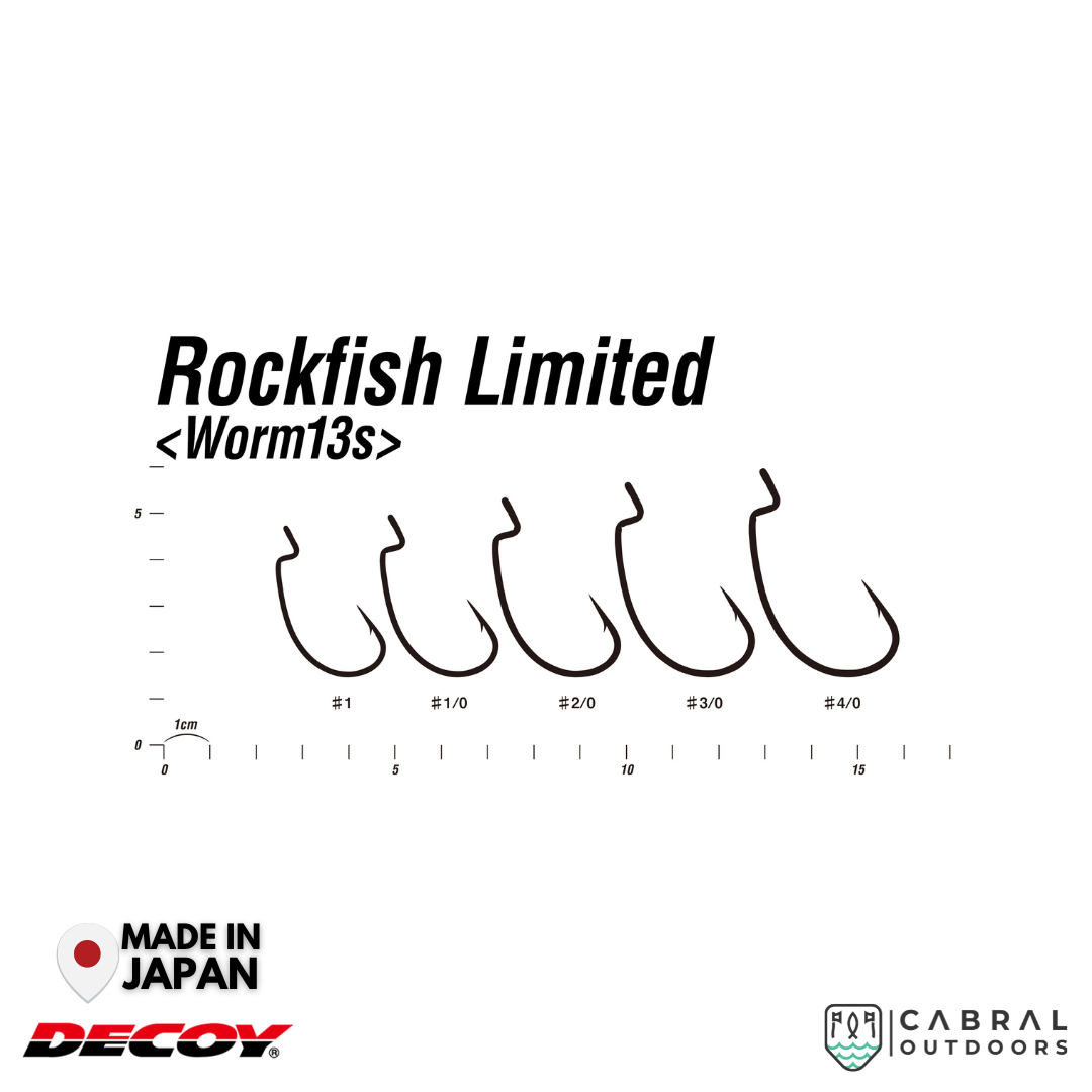 Decoy Worm-13S Rock Fish Limited Hook | #1-#4/0  Worm hook  Decoy  Cabral Outdoors  