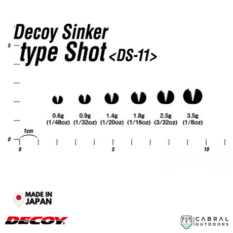 Decoy DS-11 Sinker Type Shot | 1.8g-3.5g  sinker  Decoy  Cabral Outdoors  