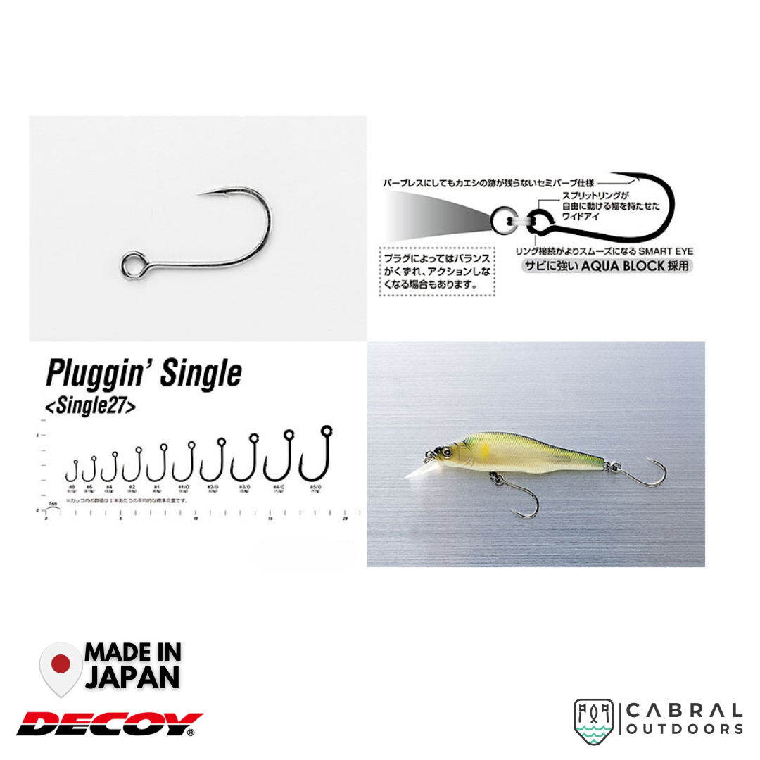 Decoy Single 27 Pluggin Single  | #8-#5/0  Hooks  Decoy  Cabral Outdoors  