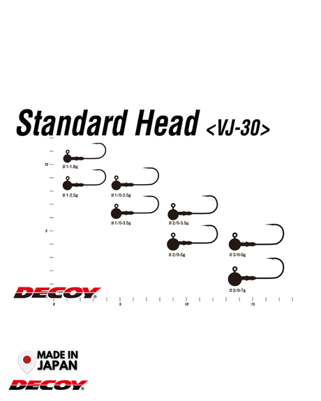 Decoy VJ-30 Standard Head Jighead  | #1/0-#3/0  Jig Head  Decoy  Cabral Outdoors  