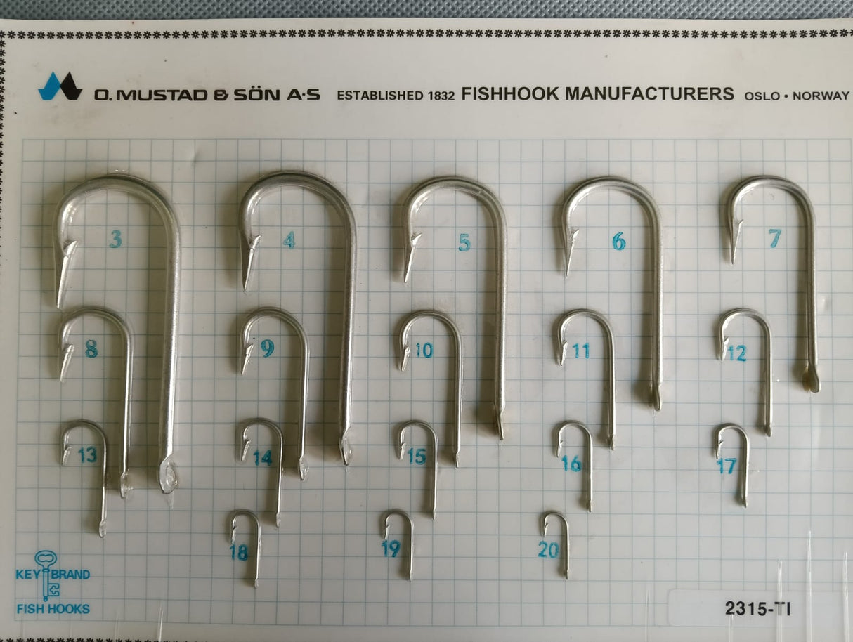 Mustad Round Bent Sea Single Hooks 2315 |100 Pcs| Size: 10-25  Live Bait Hooks  Mustad  Cabral Outdoors  