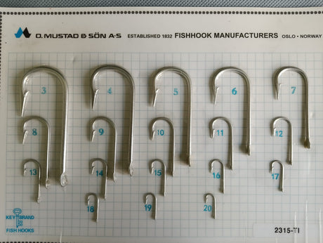 Mustad Round Bent Sea Single Hooks 2315 |100 Pcs| Size: 10-25  Live Bait Hooks  Mustad  Cabral Outdoors  