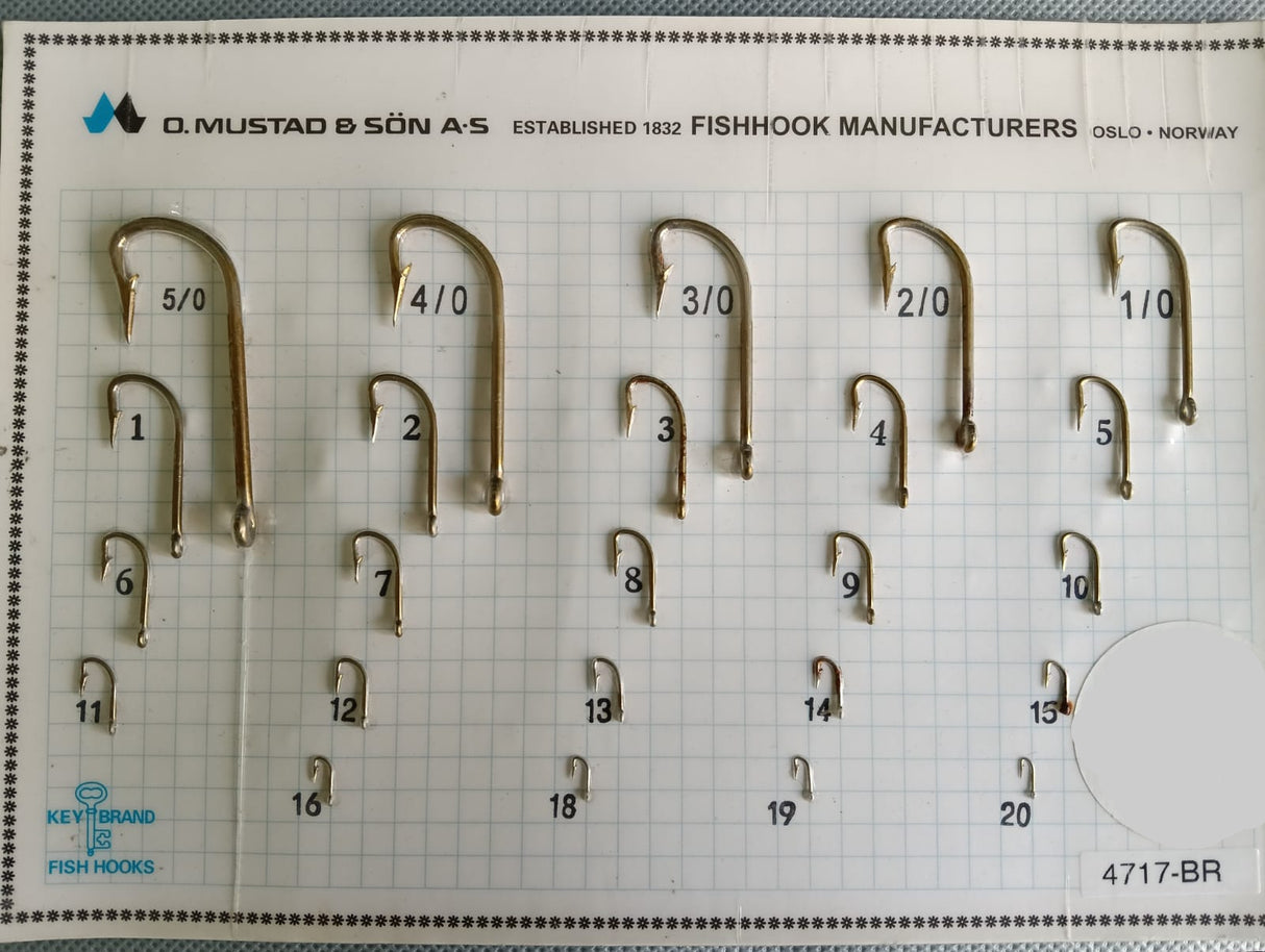 Mustad Hollow Point Limerick Hook 4717  |100 Pcs| Size: 1-20  Live Bait Hooks  Mustad  Cabral Outdoors  