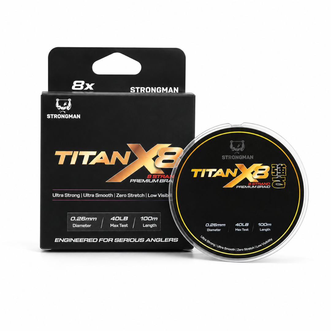 Strongman TITAN X8 Premium Braided Line | 25lb-40lb | 100m-300m