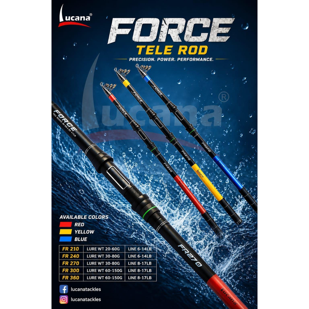 Lucana Force Fiberglass 7-12ft Telescopic Rod