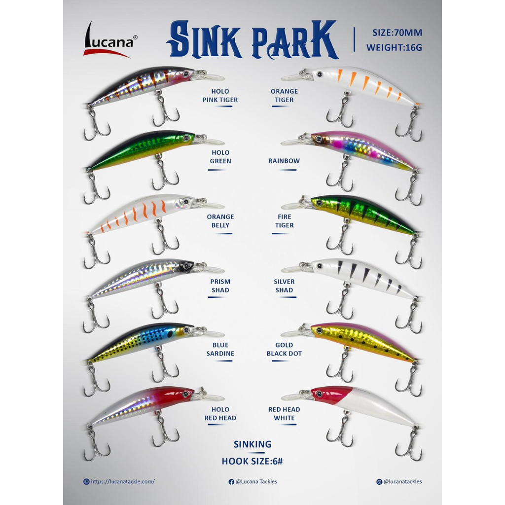 Lucana Sink Park 70mm Lure | 16g | 1pcs/pkt