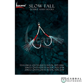 Lucana Slow Fall Double Assist Hook | Size:-#2/0-#4/0  Assist Hooks  Lucana  Cabral Outdoors  