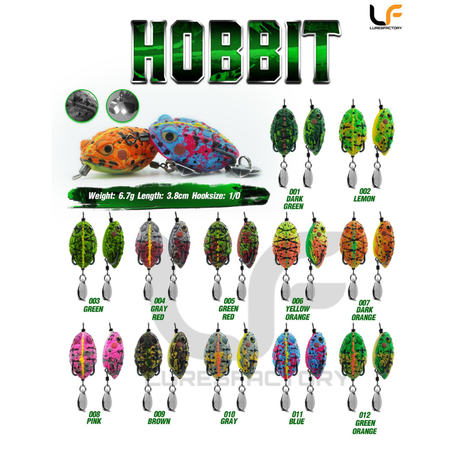 Lures Factory Hobbit Frog | Size: 3.8cm | 6.7g  Rubber Frog  Lures Factory  Cabral Outdoors  