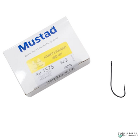 Mustad Superior Limerick Single hooks 1575  |100 Pcs| Size: 1-15  Live Bait Hooks  Mustad  Cabral Outdoors  