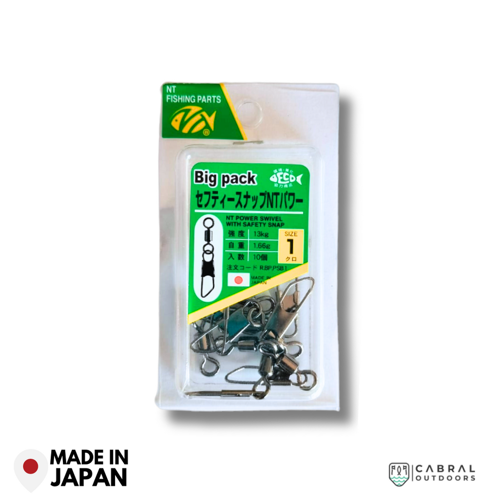 NT Power Swivel with Safety Snap (Big Pack) | Size: 1-1/0 | Cabral