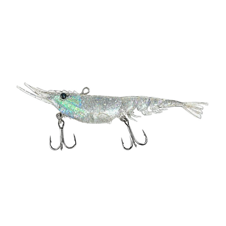 Scaless Jhinga Magna Shrimp|100mm -11 g| Size :4 inch  Shrimp  Scaless White Shrimp